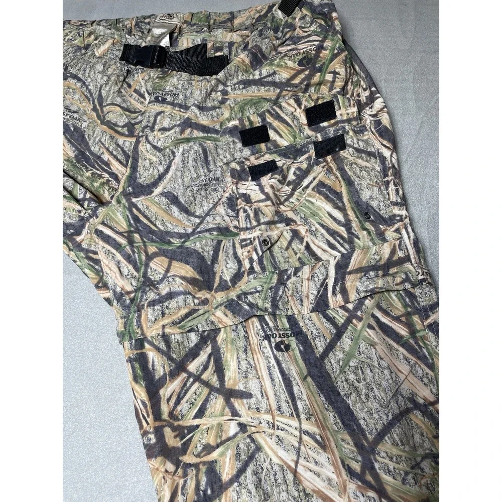 Men's 2XL Mossy Oak Camo Cargo Pants Nylon Break Up‎ Outdoor Lightweight Belt